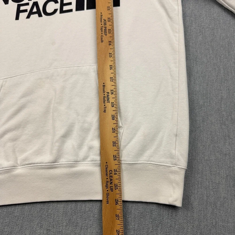 The North Face Sweater Mens Small White Half Dome Pullover Hoodie Graphic Logo‎